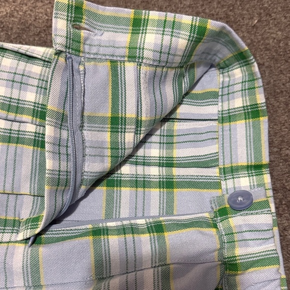 💚 Aerie Class Act Plaid Mini Skirt Blue Green Size S/P NWT - Picture 6 of 8